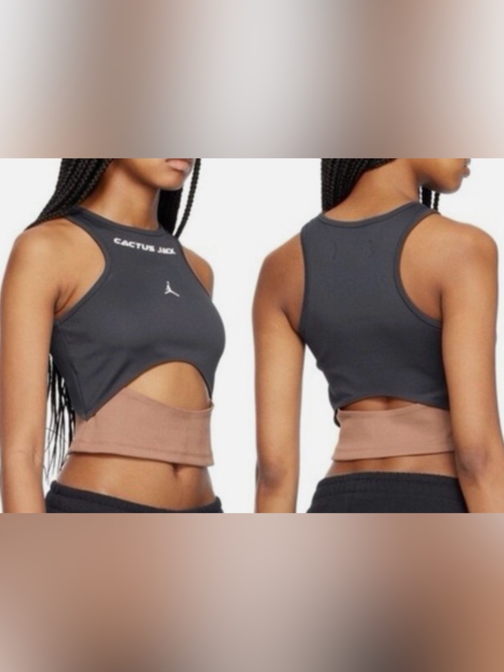 Cactus Jack x Jordan Crop Tank top with cut out